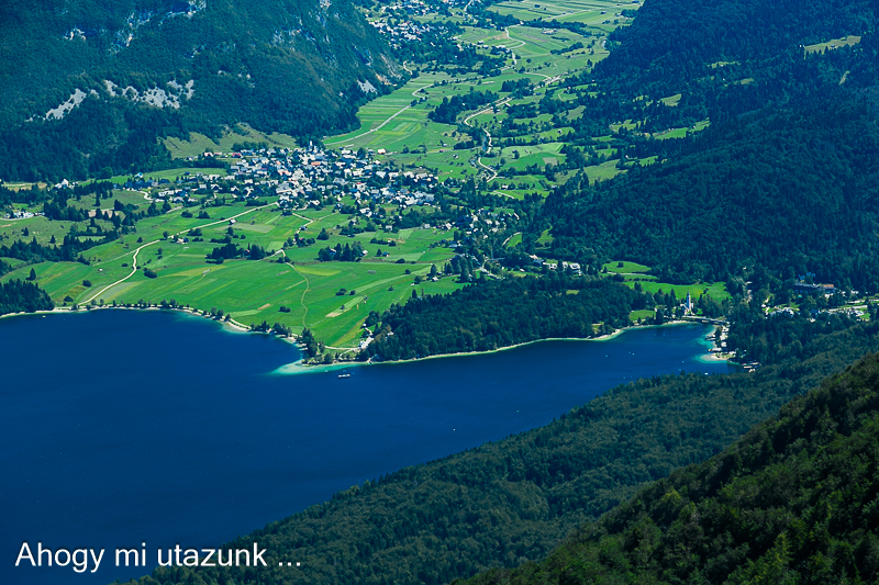 Szlovénia - település a Bohinj partján bohinj északi part szlovénia