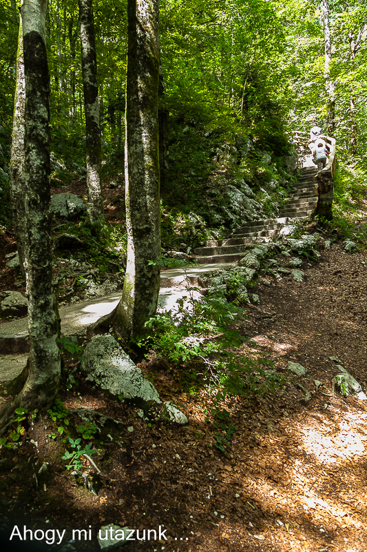 Slavica vízeséshez vezető soklépcsős útszakasz - Szlovénia kiépített út a Saviva vízeséshez szlovénia