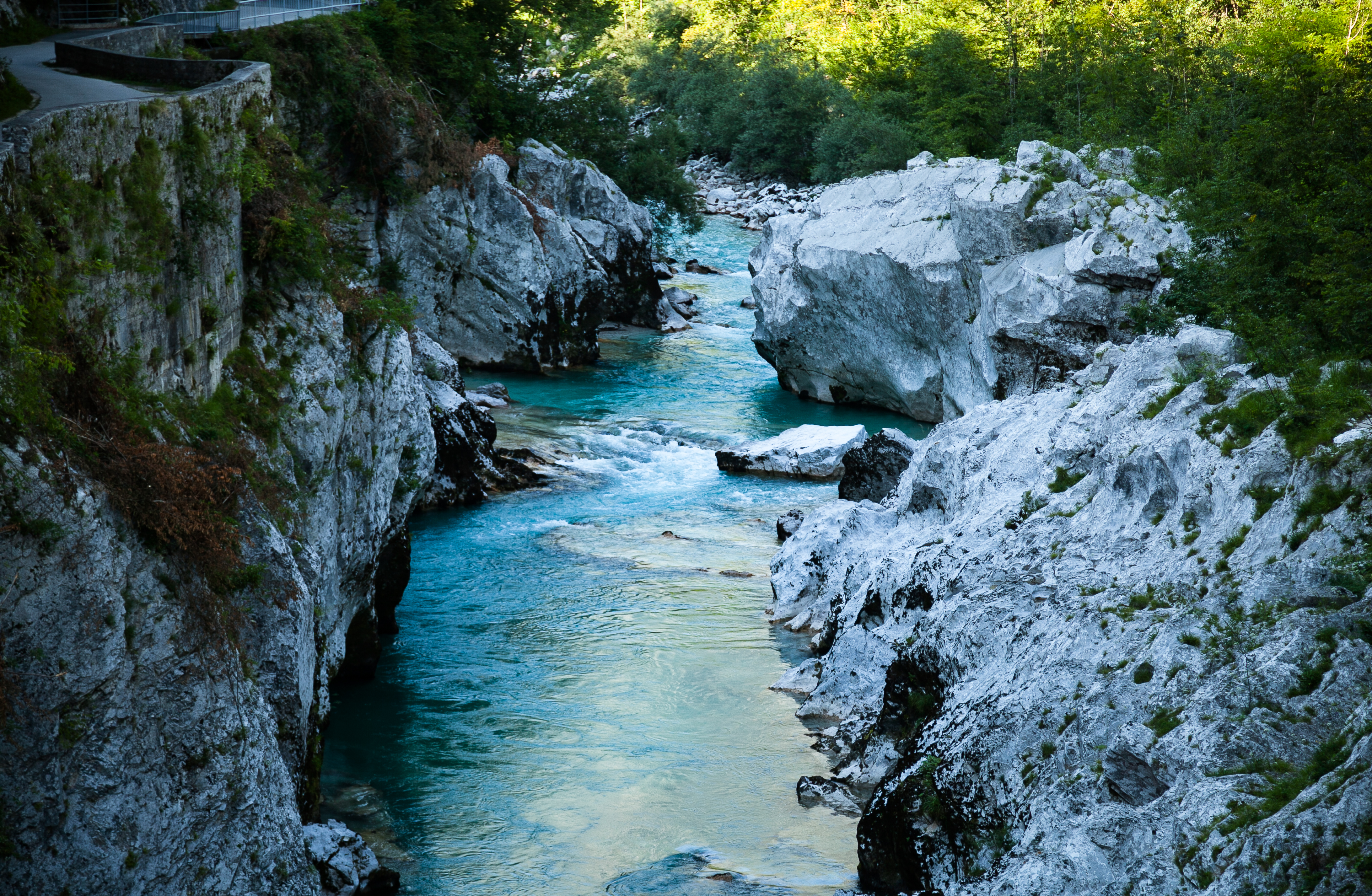 Soca zúgói - Szlovénia Kobarid Soca folyó Bovec közelében
