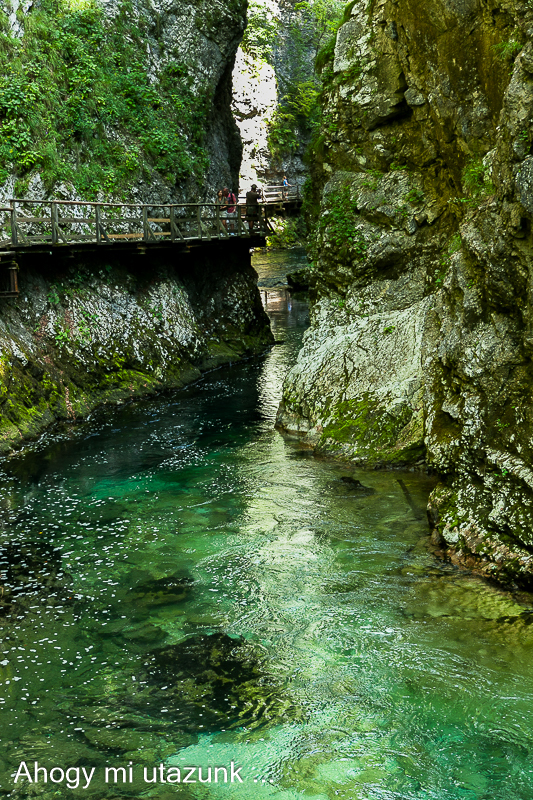 Szlovénia látnivalók Vintgar-szurdok falra rögzített gyalógút Szlovénia látnivalók Vintgar-szurdok